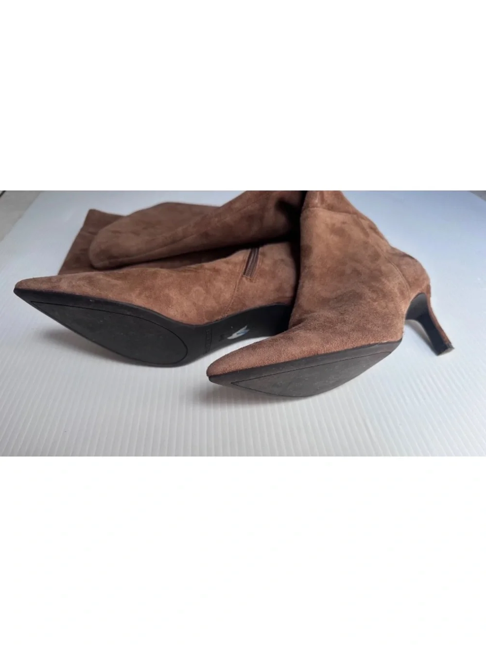 Marc Fisher Sz 6.5M Brown Suede Pointed Toe Stiletto Knee High Boots